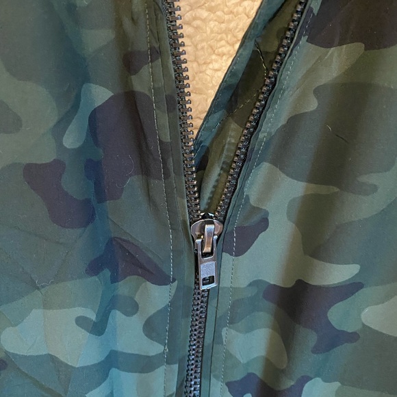 Ci Sono Sherpa line Camo Womens Bomber Jacket Size Medium - Picture 5 of 10